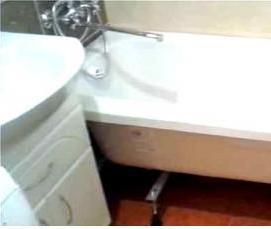 установка ножек на ванну - тип 4