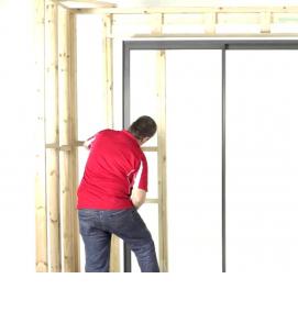 установка откатной двери - вариант 4