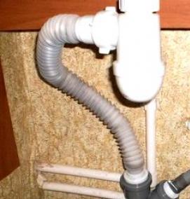 установка перелива в раковине - вариант 3