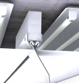 установка пластикового карниза - вариант 2