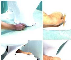 установка пластикового унитаза - модель 3