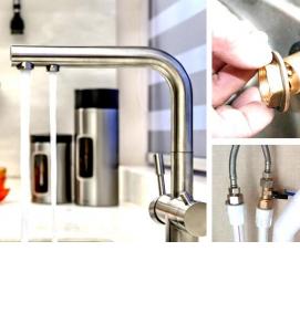 установка подводки к смесителю - тип 1