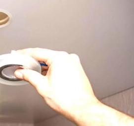 установка потолочных светильников в натяжной потолок - модель 1