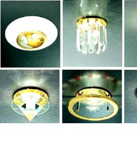 установка потолочных точечных светильников - тип 4