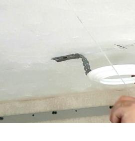 установка потолочных точечных светильников - тип 2