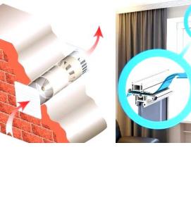 установка приточно вытяжного клапана - вариант 3