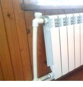 установка радиатора отопления под окном - тип 2