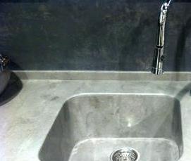 установка раковины из искусственного камня - тип 1