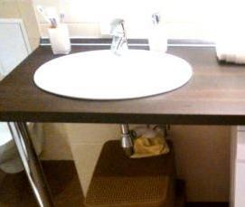 установка раковины на стиральную машину - вариант 1