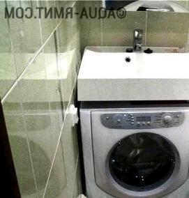 установка раковины на стиральную машину в ванной - модель 4