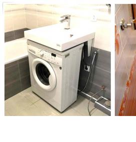 установка раковины над стиральной машиной - модель 4