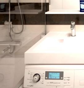 установка раковины над стиральной машиной - модель 2