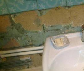 установка раковины тюльпан - модель 1