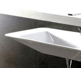 установка раковины в ванной к стене - модель 1