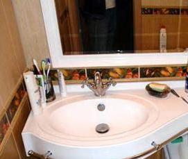 установка раздельного смесителя на ванну - тип 3