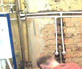 установка сантехники в ванной - вариант 2