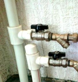 установка счетчика воды в частном доме - тип 1