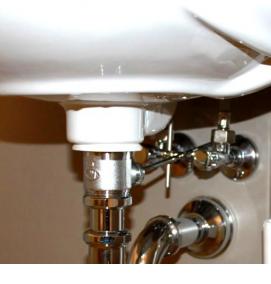 установка сифона на раковину с переливом - вариант 3