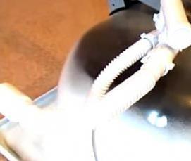 установка сифона на ванну с переливом - модель 3