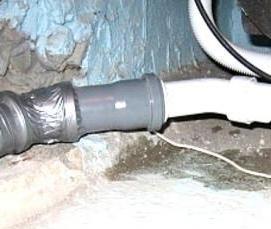 установка сифона под ванну - тип 3