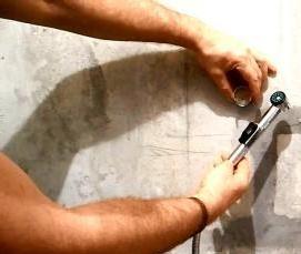 установка смесителя для душа - модель 4