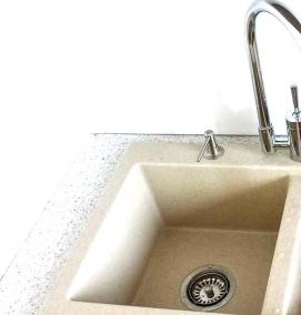 установка смесителя из искусственного камня - вариант 2