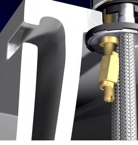 установка смесителя на кухне - вариант 3