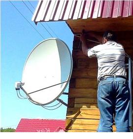 установка спутниковой антенны - тип 2