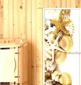 установка стеклянной двери в баню - модель 1