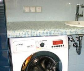 установка стиральной машины над ванной - тип 1