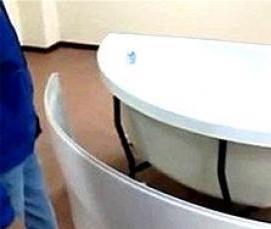 установка угловой акриловой ванны на каркасе - тип 4