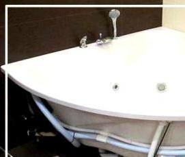 установка угловой ванны - тип 3