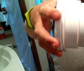 установка унитаза к стене - вариант 2