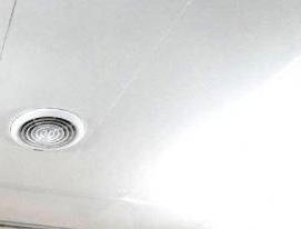 установка вентиляционной решетки в натяжной потолок - модель 2