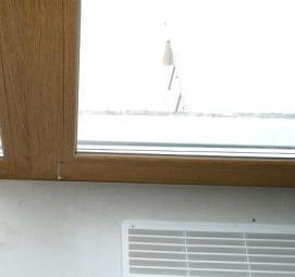 установка вентиляционной решетки в подоконник - вариант 3