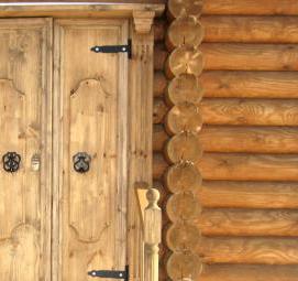 установка входной двери в баню - вариант 1