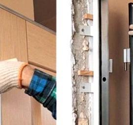 установка входной двери в баню - вариант 2