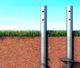 установка винтовых свай - вариант 1