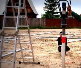 установка винтовых свай - вариант 3