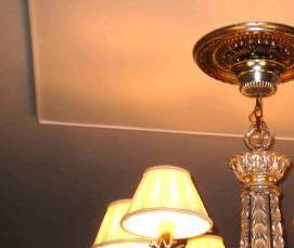 установка закладной люстры - модель 3