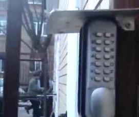 установка замка на калитку - вариант 1