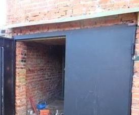 установка железных гаражных - модель 1