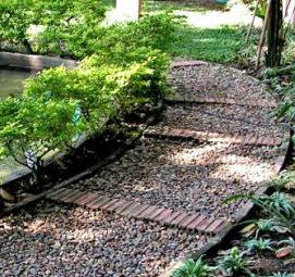 устройство дорожки из гравия - вариант 2