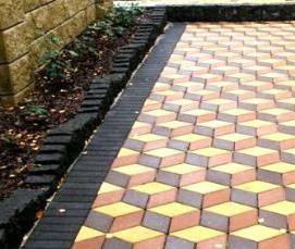 устройство площадки из тротуарной плитки - вариант 2