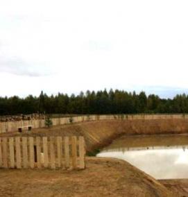 устройство пожарного водоема - вариант 3