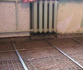 устройство стяжки пола - вариант 3