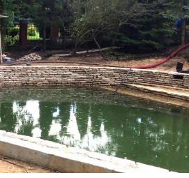 устройство водоема на участке - вариант 4