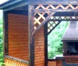 утепленная беседка с мангалом - вариант 4