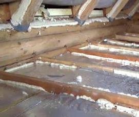 утеплитель между балками - вариант 2