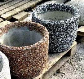 Вазоны большие бетонные - вариант 4